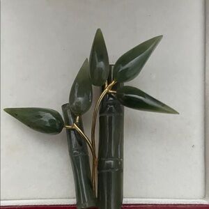 Elegant Green Bamboo brooch/pin